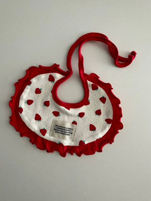 Eyelet Strawberry Bib Eyelet Strawberry Bib