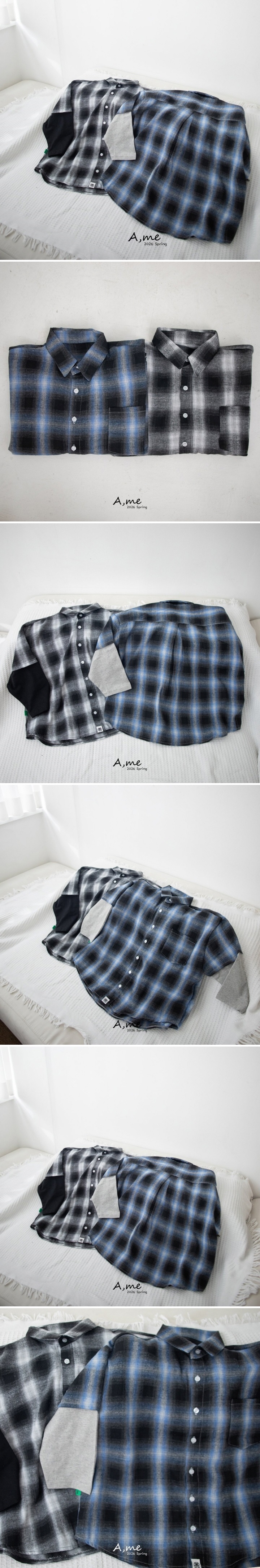 A Me - Korean Children Fashion - #childrensboutique - Check Layer Shirt - 2