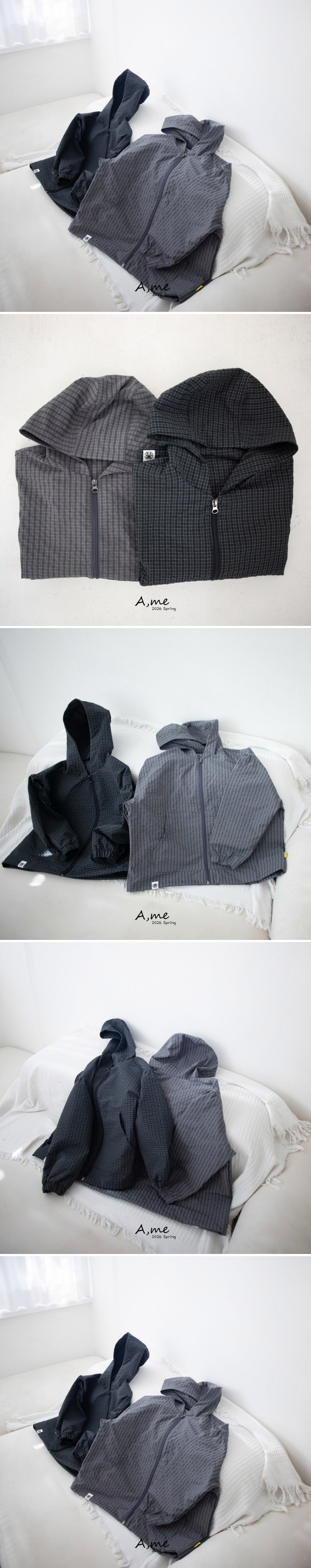 A Me - Korean Children Fashion - #magicofchildhood - Check Windbreaker - 2