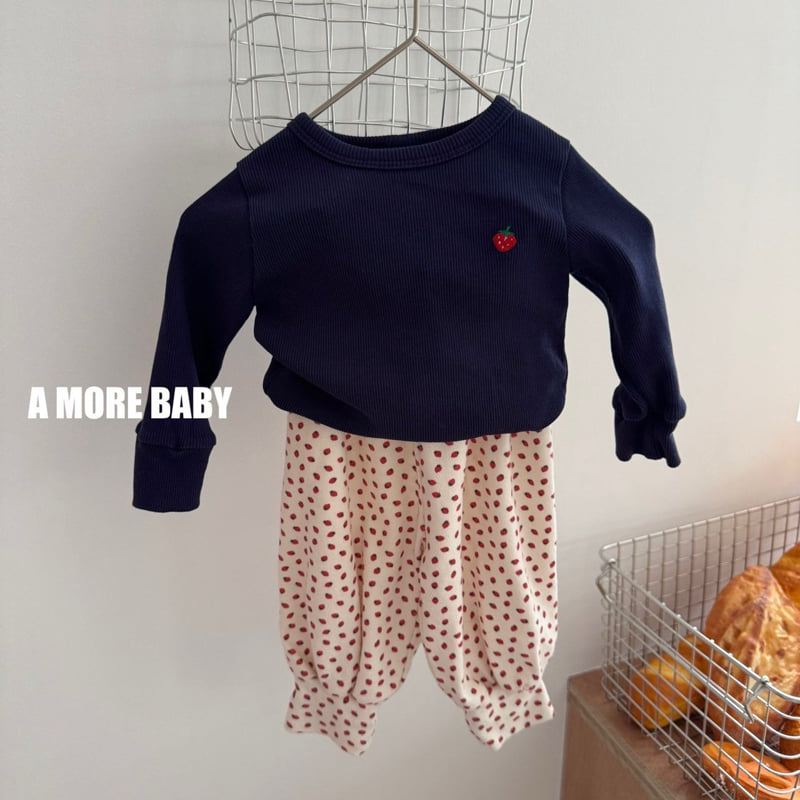 Bebe Strawberry All-Over Pants by A More for Baby - view 7