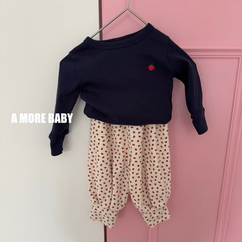 Bebe Strawberry All-Over Pants by A More for Baby - view 2