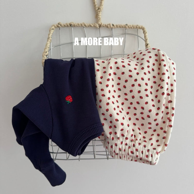 Bebe Strawberry All-Over Pants by A More for Baby - view 3
