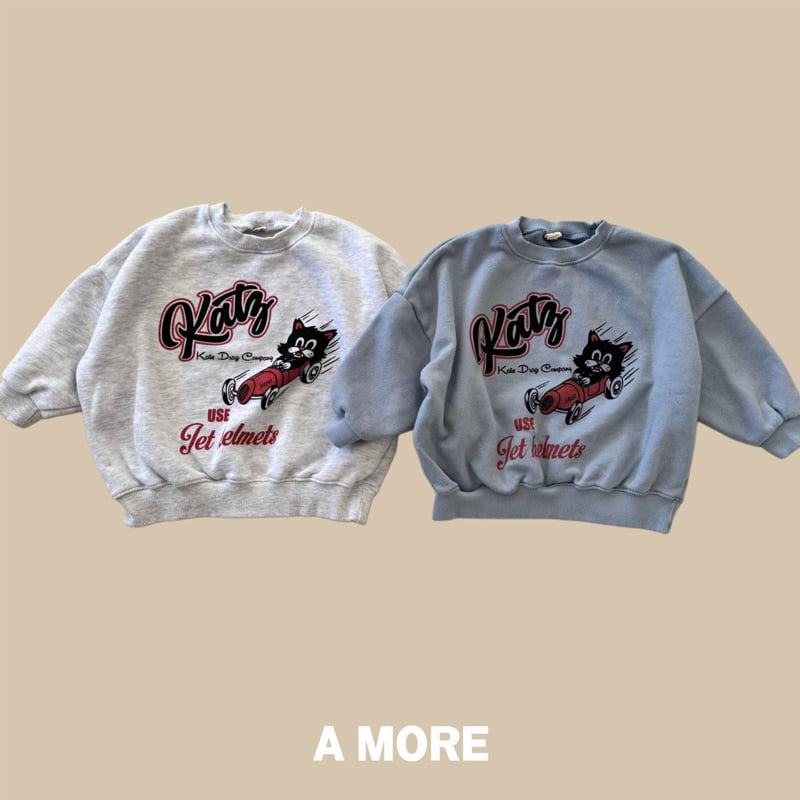 A More - Korean Children Fashion - #prettylittlegirls - Racing Cat Sweatshirt