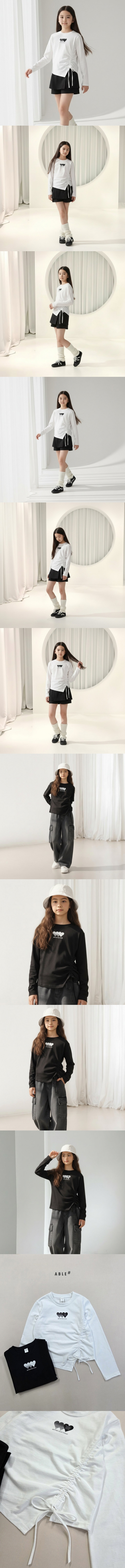 Able# - Korean Children Fashion - #Kfashion4kids - Diagonal String Tee