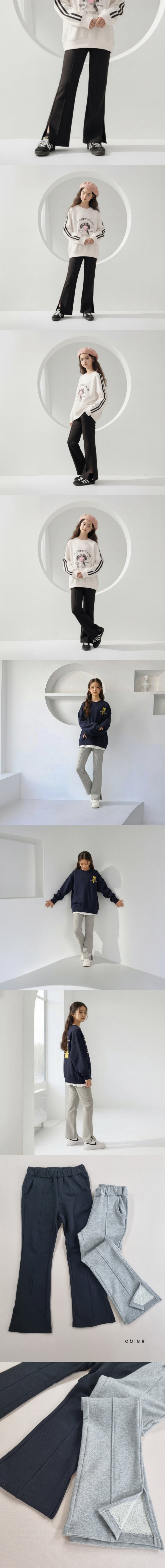 Able# - Korean Children Fashion - #childrensboutique - Slit Bootcut Pants