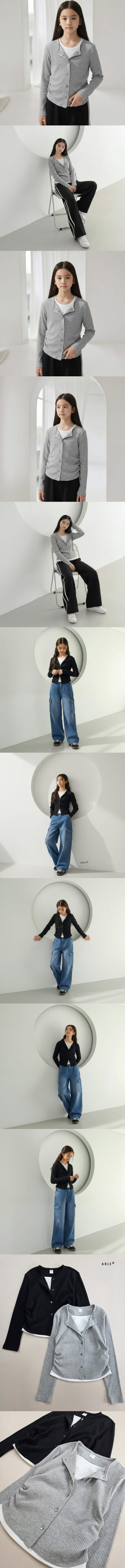 Able# - Korean Children Fashion - #minifashionista - Layered Cardigan Tee