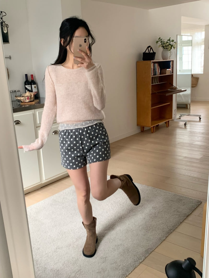 Afarrier - Korean Women Fashion - #momslook - Dot Shorts - 6