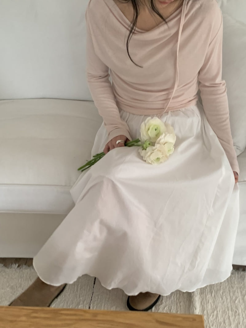 Afarrier - Korean Women Fashion - #momslook - Line Drape Tee - 8