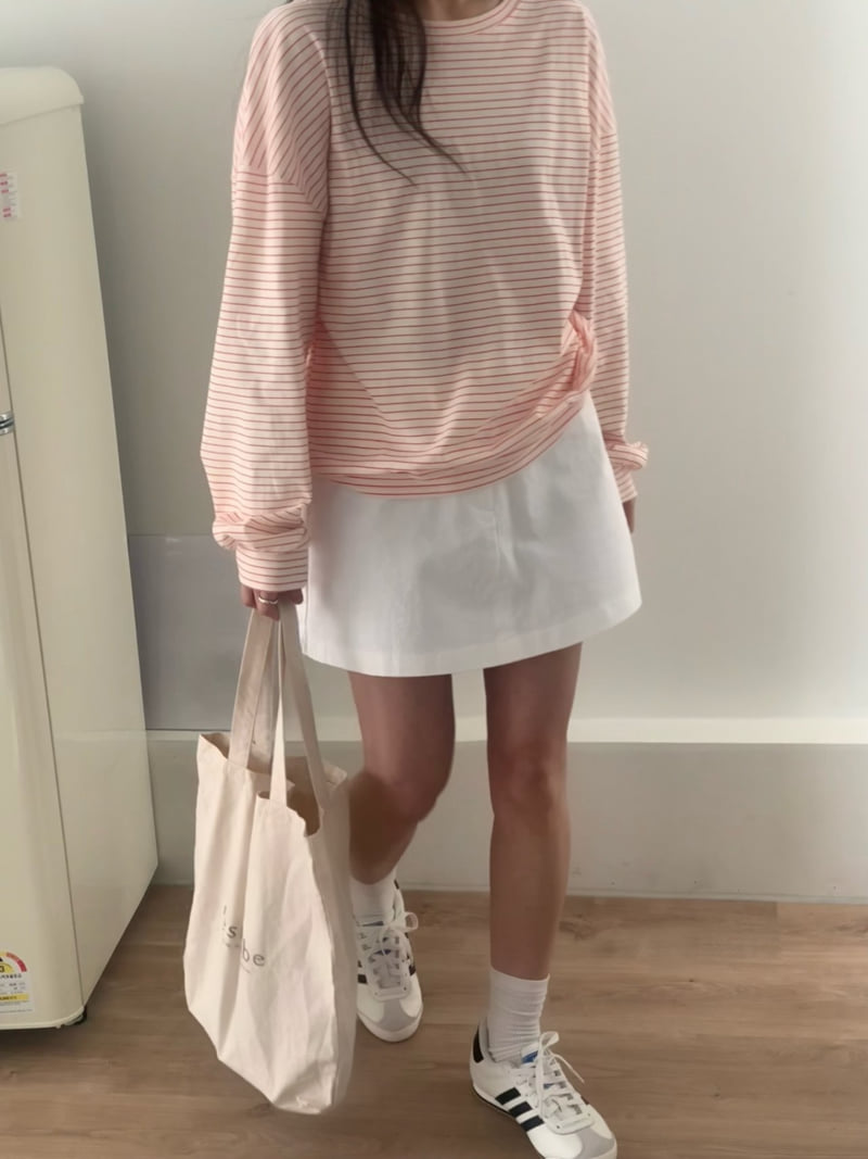 Afarrier - Korean Women Fashion - #momslook - Lily Striped Tee - 5