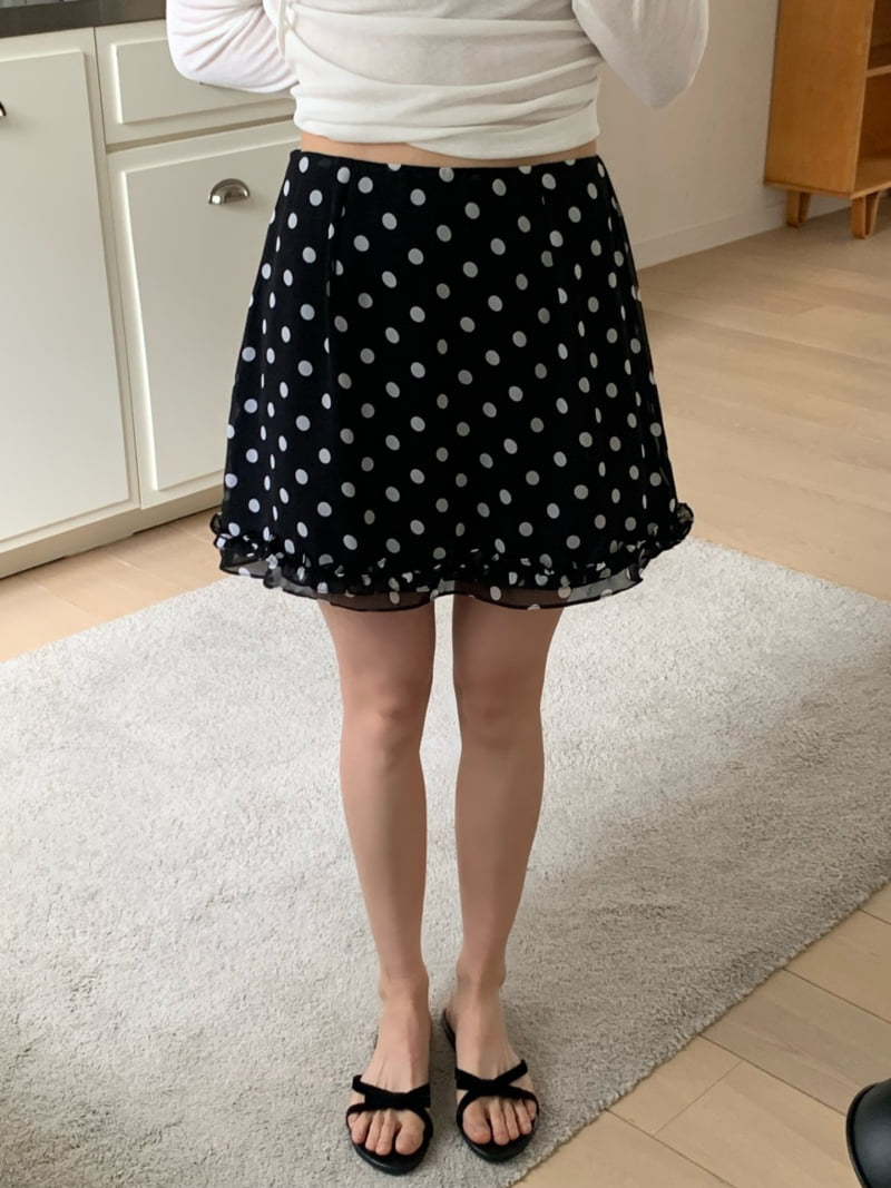 Afarrier - Korean Women Fashion - #womensfashion - Dot Mini Skirt - 4