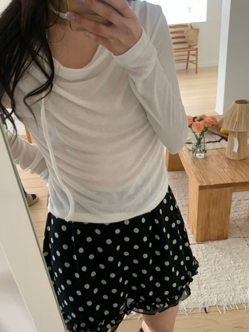Afarrier - Korean Women Fashion - #momslook - Dot Mini Skirt - 6