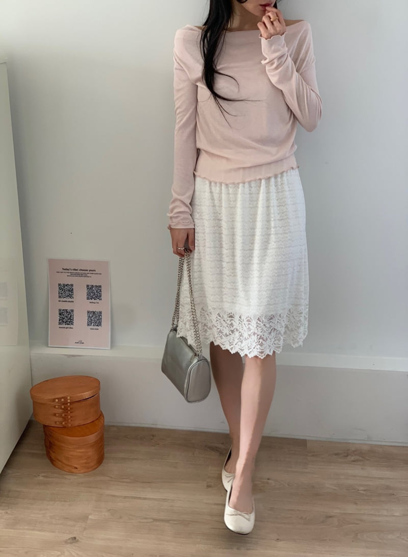 Afarrier - Korean Women Fashion - #momslook - Flower Lace Skirt - 5