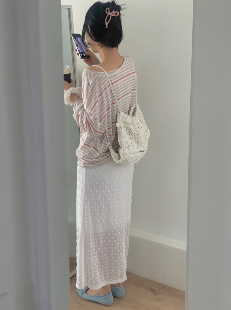Afarrier - Korean Women Fashion - #momslook - Small Floral Lace Skirt - 5