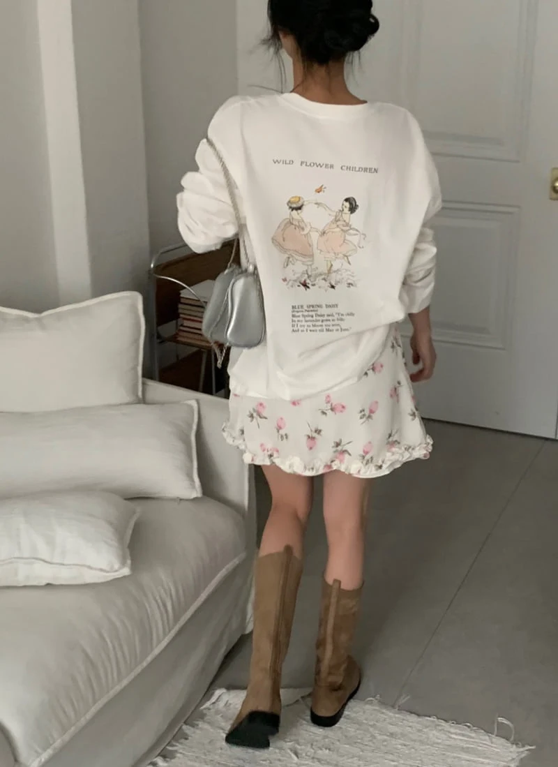 Afarrier - Korean Women Fashion - #momslook - Girl Print Tee - 7