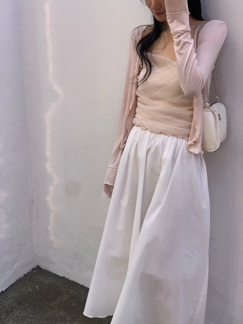 Afarrier - Korean Women Fashion - #womensfashion - Loro Mesh Cardigan Set - 9