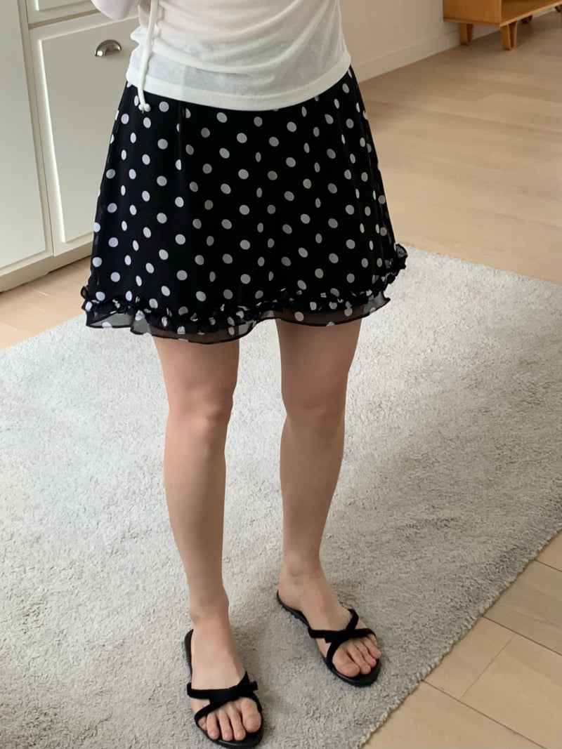 Afarrier - Korean Women Fashion - #womensfashion - Dot Mini Skirt - 3