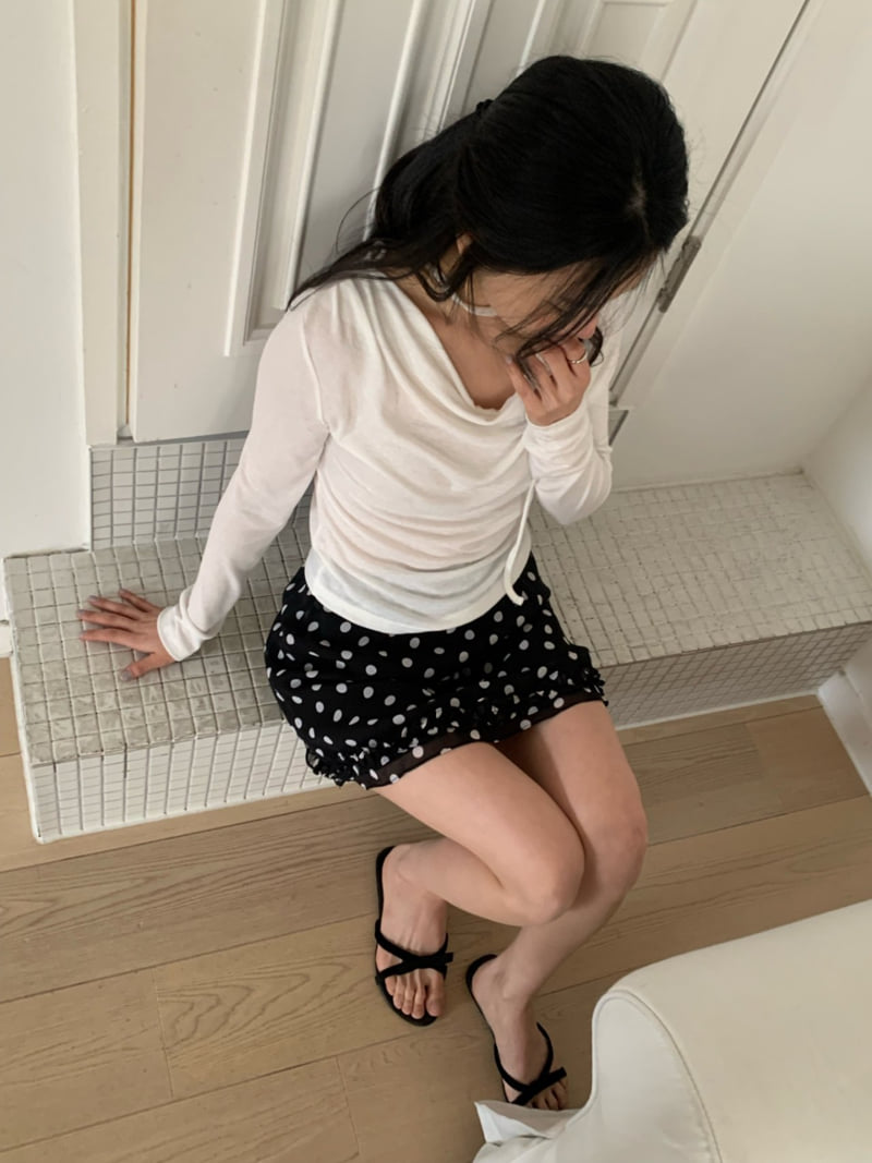 Afarrier - Korean Women Fashion - #womensfashion - Dot Mini Skirt - 5