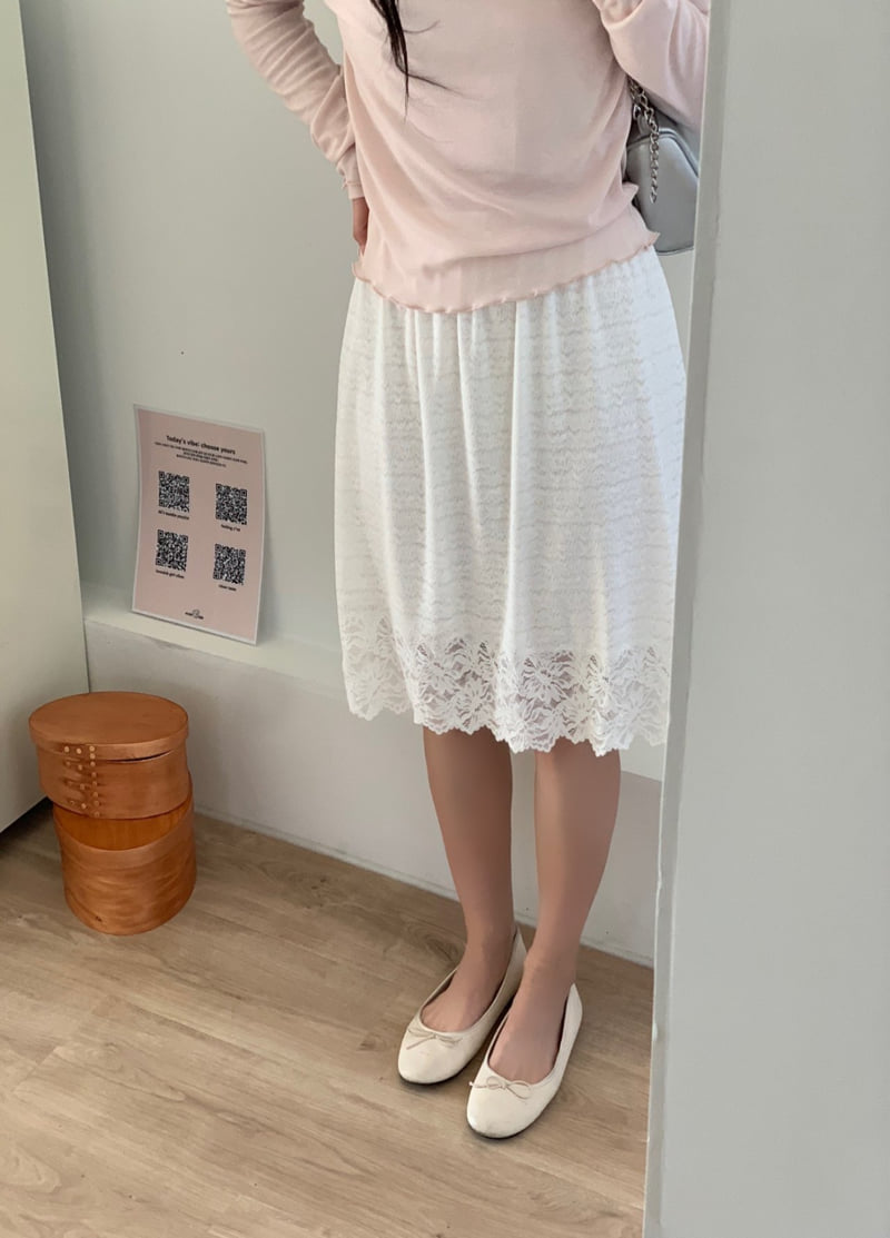 Afarrier - Korean Women Fashion - #womensfashion - Flower Lace Skirt - 8