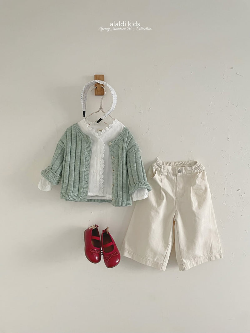 Aladin - Korean Baby Fashion - #babyfever - Scallop Knit Cardigan - 6