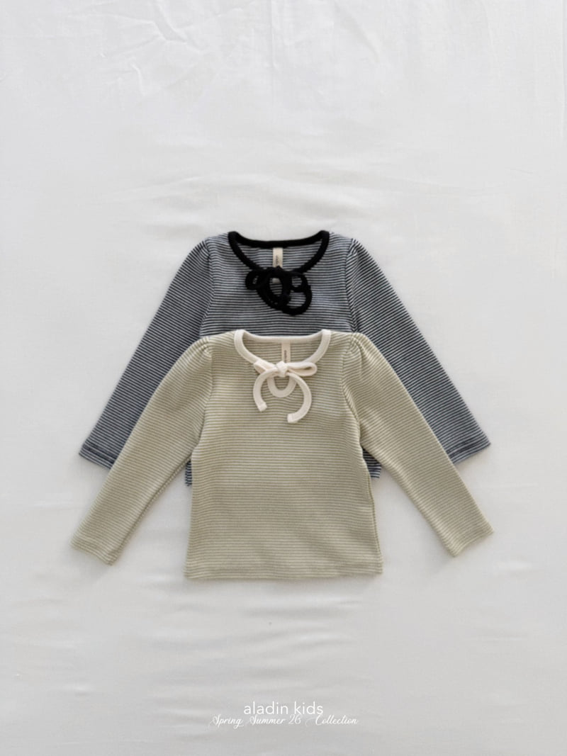 Aladin - Korean Baby Fashion - #babyoutfit - Curly Ribbon Tee
