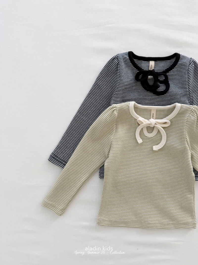 Aladin - Korean Baby Fashion - #babyoutfit - Curly Ribbon Tee - 2