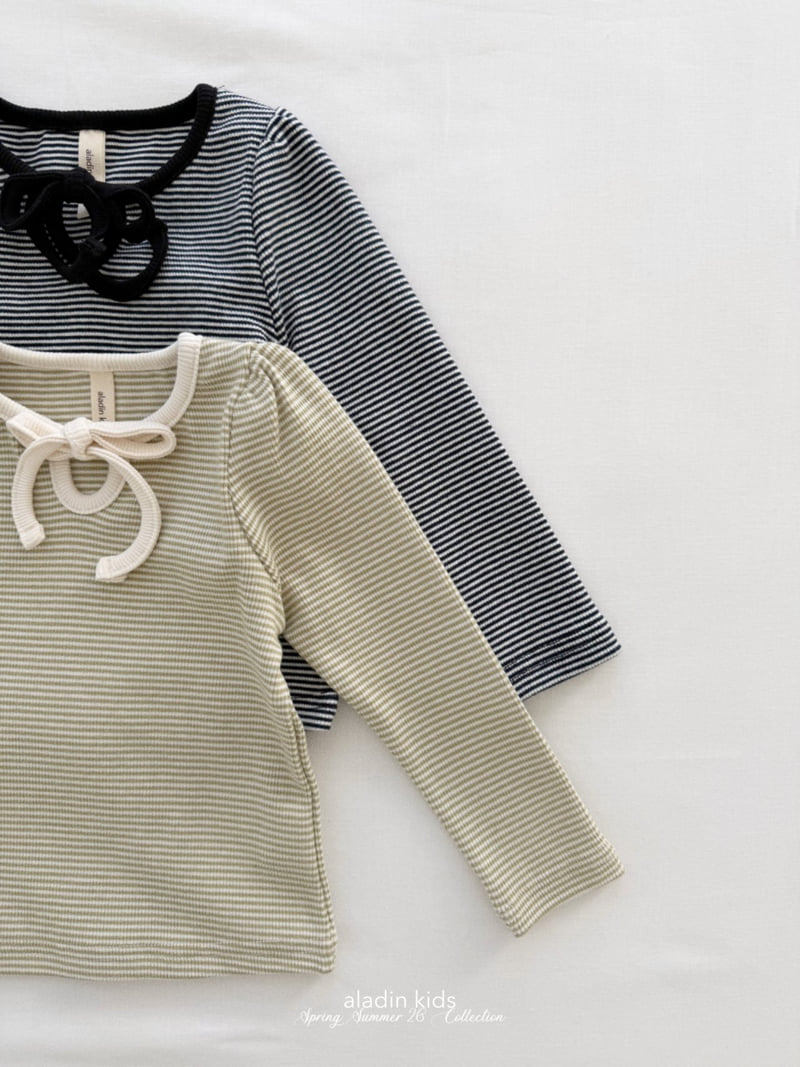 Aladin - Korean Baby Fashion - #babywear - Curly Ribbon Tee - 3