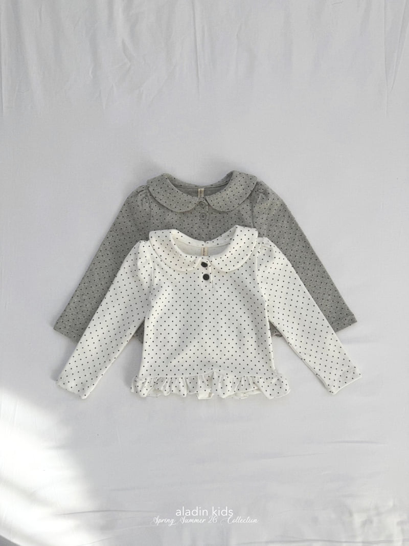 Aladin - Korean Baby Fashion - #onlinebabyboutique - Cute Collar Dot Tee