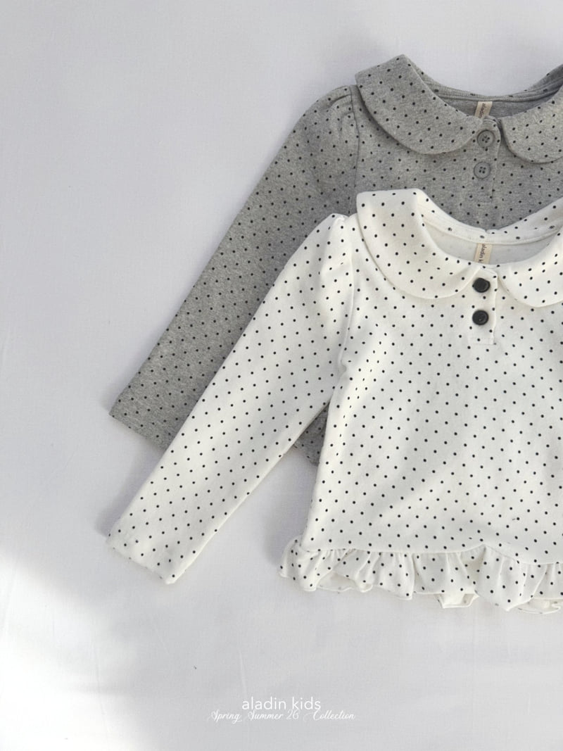 Aladin - Korean Baby Fashion - #smilingbaby - Cute Collar Dot Tee - 3