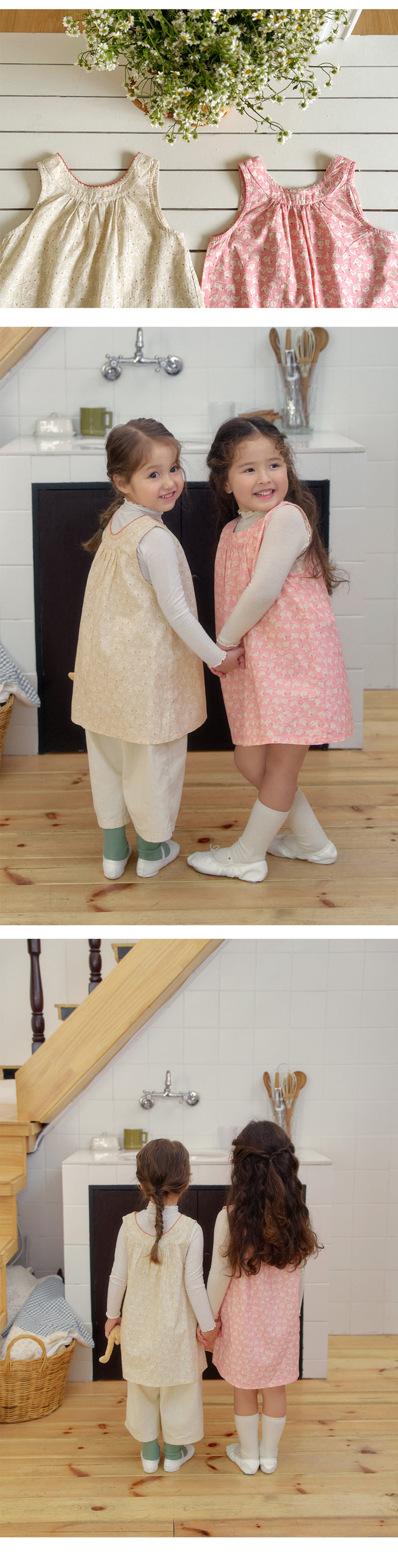 Amber - Korean Children Fashion - #littlefashionista - Swan Sleeveless One-piece - 4