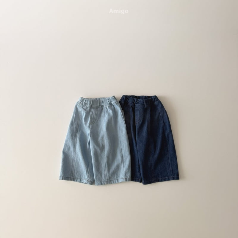 Amigo - Korean Baby Fashion - #babyboutique - Panel Denim Pants