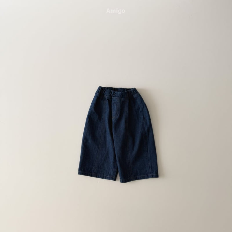 Amigo - Korean Baby Fashion - #babyboutiqueclothing - Panel Denim Pants - 2