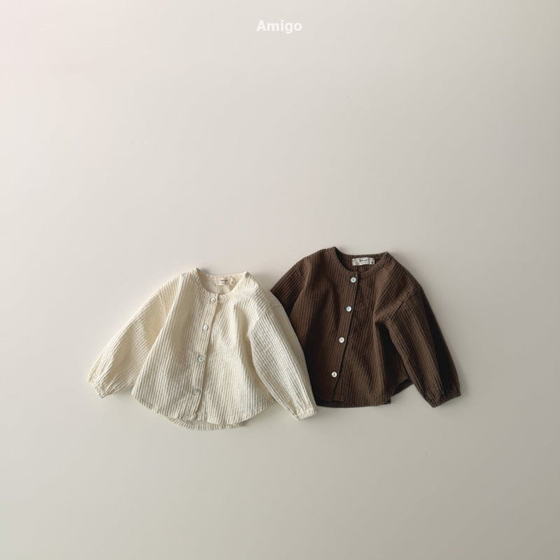 Amigo - Korean Baby Fashion - #babyclothing - Round Shirring Shirt