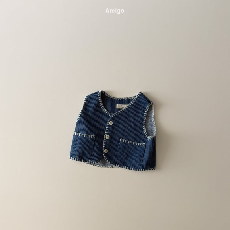 Amigo - Korean Baby Fashion - #babyclothing - Denim Melo Vest - 2