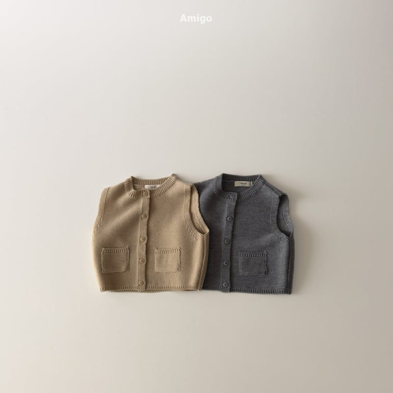 Amigo - Korean Baby Fashion - #babyclothing - Double-Knit Vest