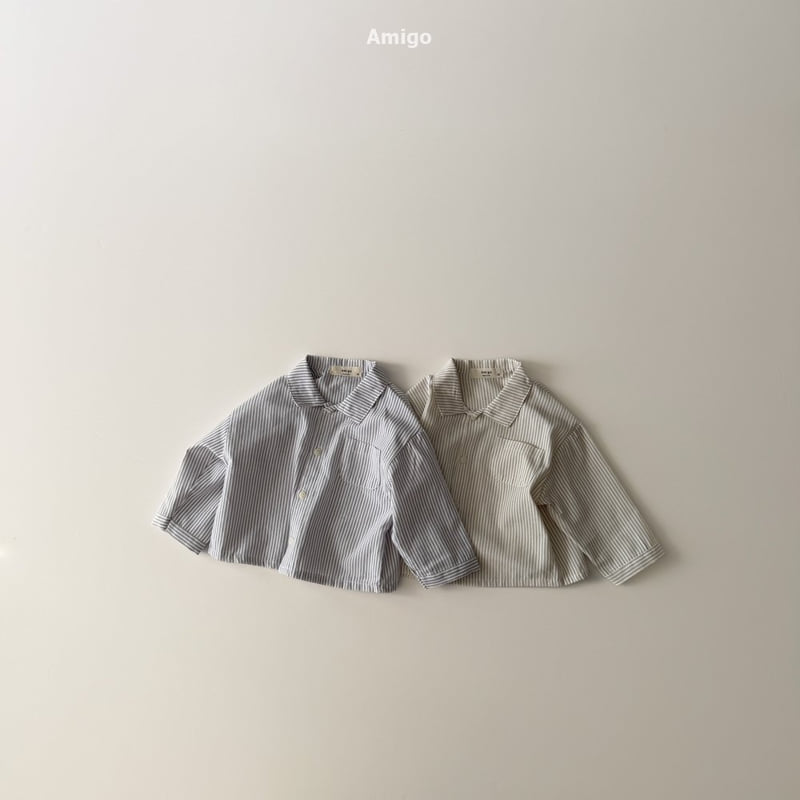 Amigo - Korean Baby Fashion - #babyfashion - Stripe Shirt
