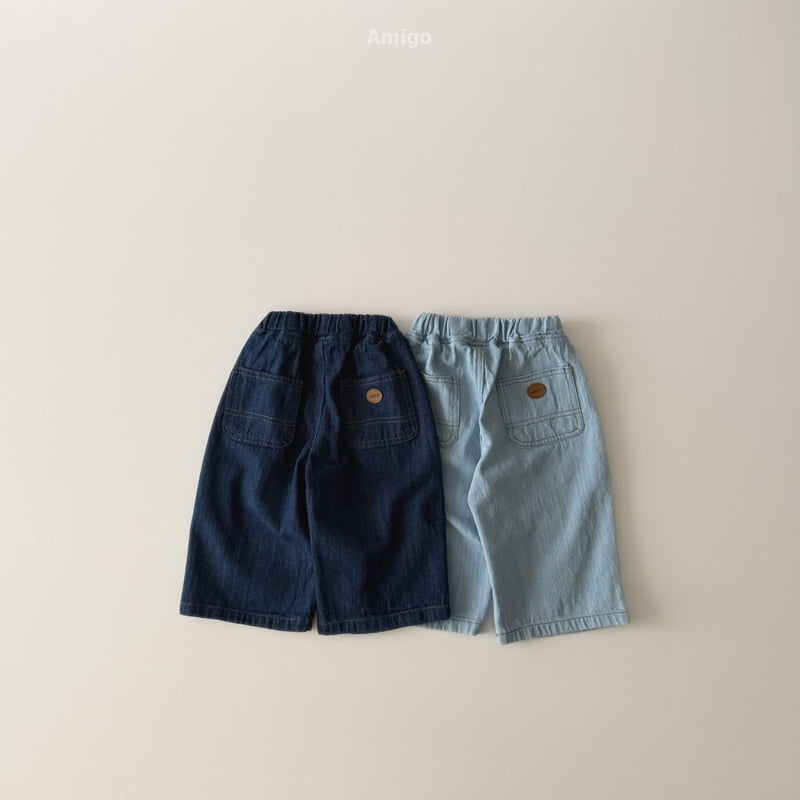 Amigo - Korean Baby Fashion - #babyclothing - Panel Denim Pants - 4