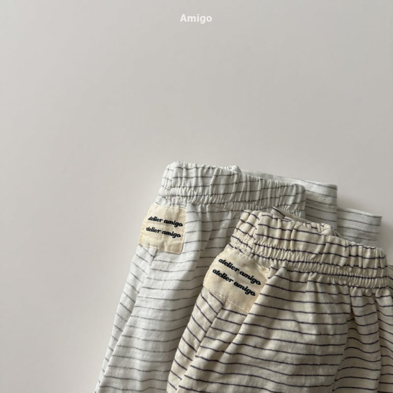 Amigo - Korean Baby Fashion - #babyfashion - Slub Stripe Pants - 12