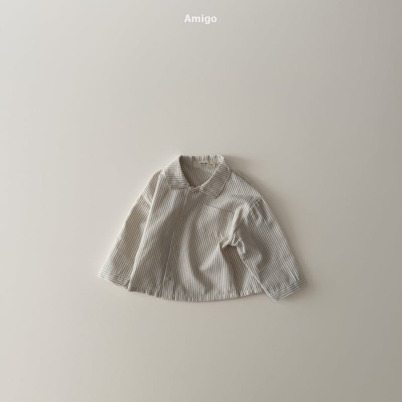 Amigo - Korean Baby Fashion - #babyfever - Stripe Shirt - 2