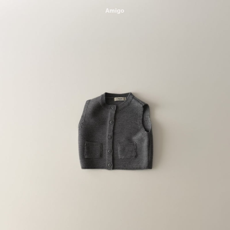 Amigo - Korean Baby Fashion - #babyfever - Double-Knit Vest - 3