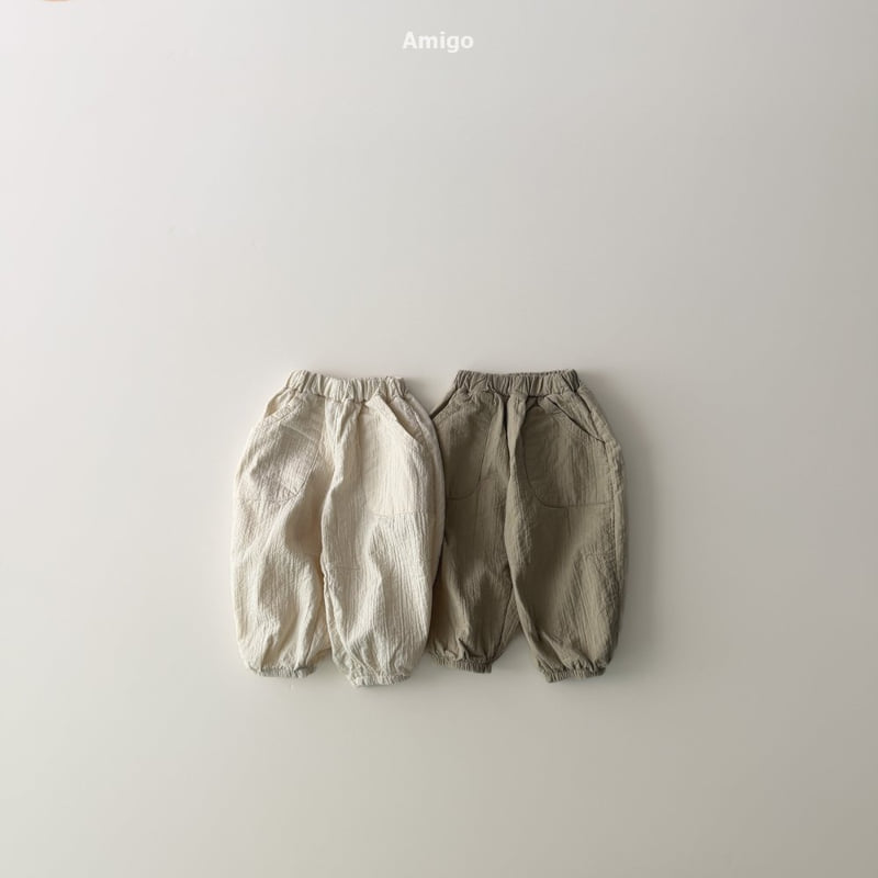 Amigo - Korean Baby Fashion - #babyfever - Pin-Tuck Natural Pants