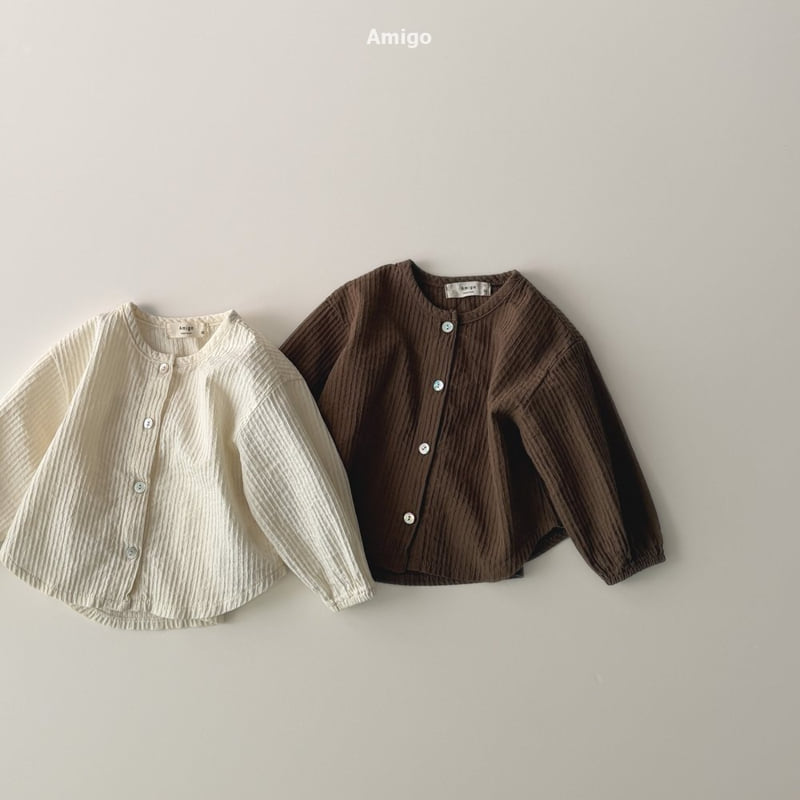 Amigo - Korean Baby Fashion - #babyfever - Round Shirring Shirt - 4