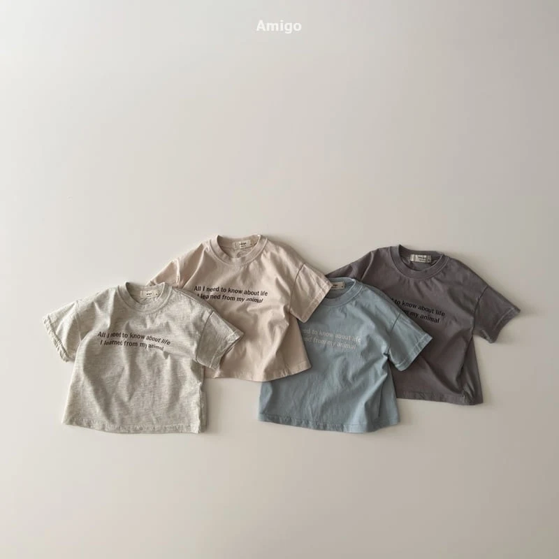 Amigo - Korean Baby Fashion - #babygirlfashion - French Short Sleeve Tee - 2