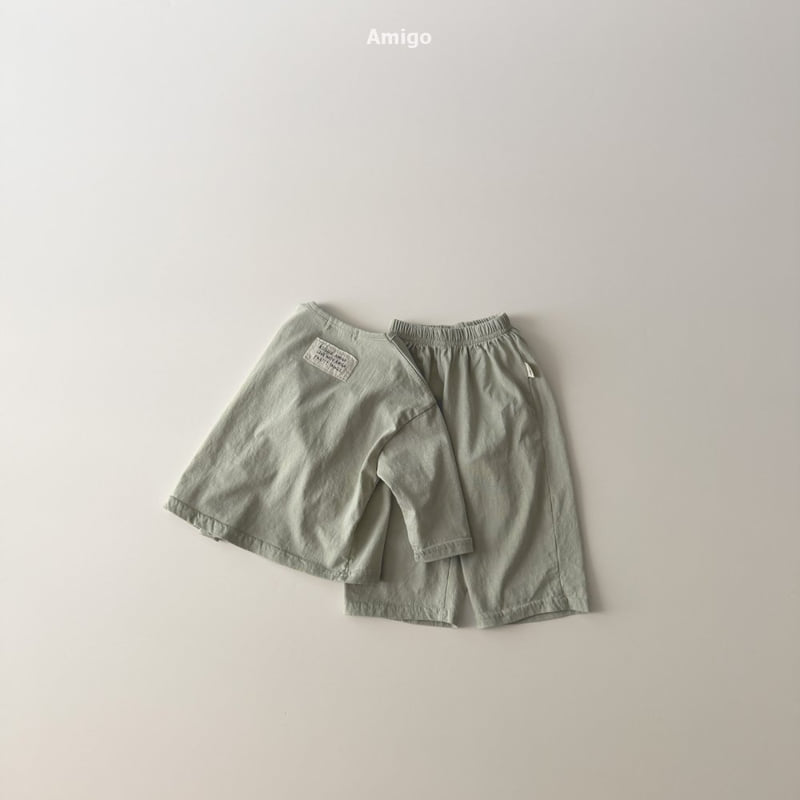 Amigo - Korean Baby Fashion - #babyfever - Cotton Top Bottom Set - 4