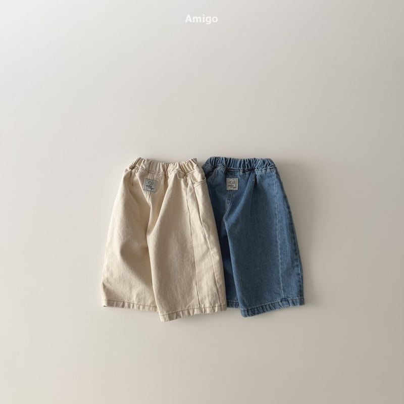 Amigo - Korean Baby Fashion - #babygirlfashion - Wide Denim Pants - 3
