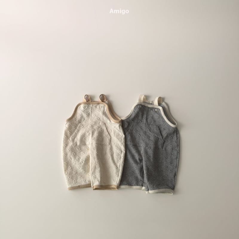 Amigo - Korean Baby Fashion - #babygirlfashion - Embossed Dot Overalls