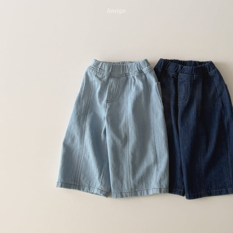 Amigo - Korean Baby Fashion - #babygirlfashion - Panel Denim Pants - 6