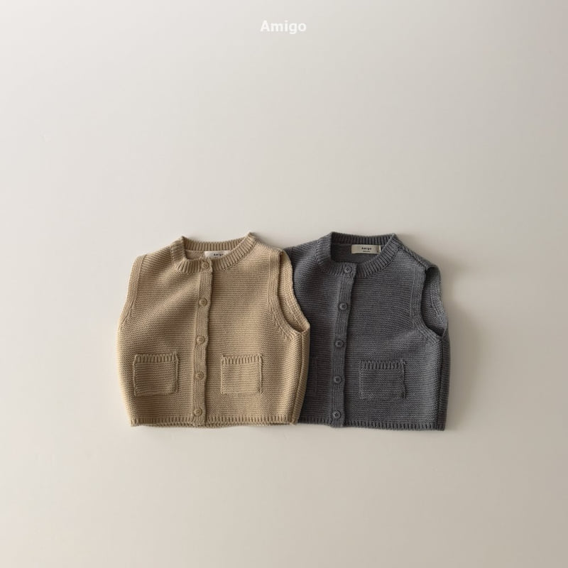 Amigo - Korean Baby Fashion - #babyfever - Double-Knit Vest - 4