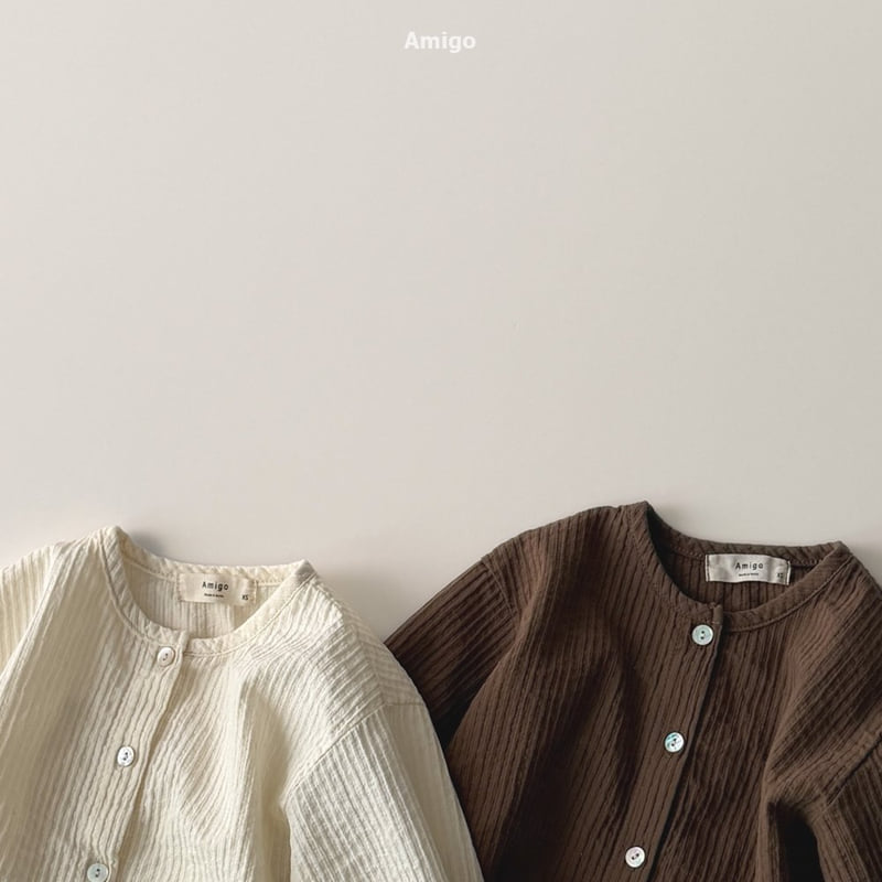 Amigo - Korean Baby Fashion - #babylifestyle - Round Shirring Shirt - 5