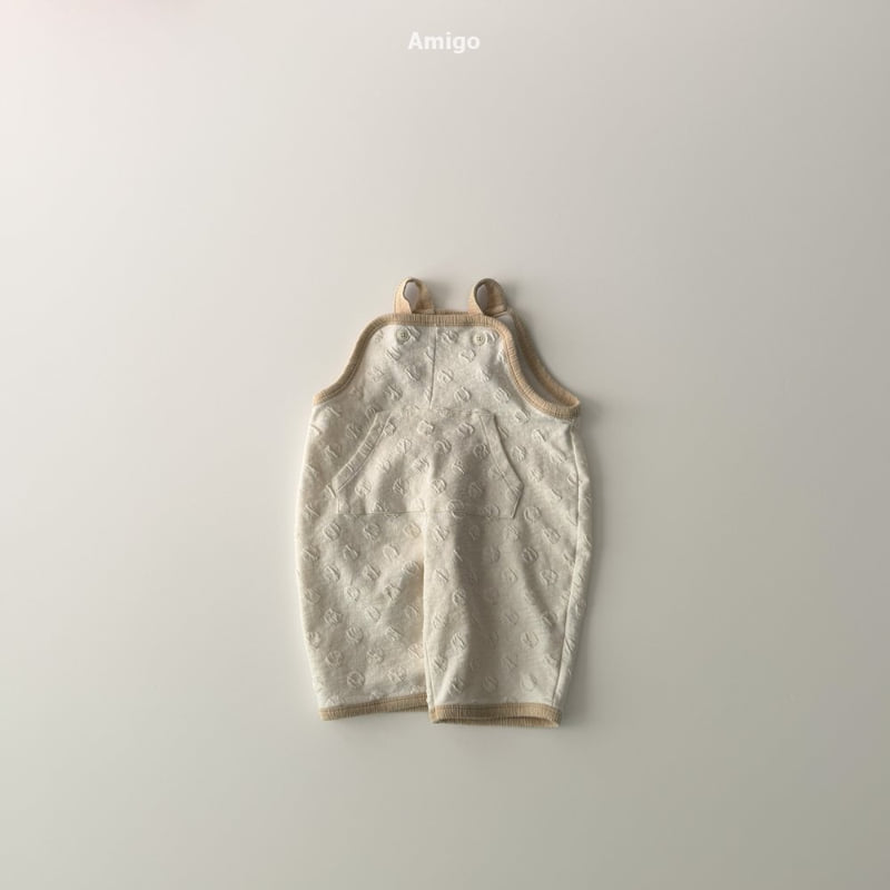 Amigo - Korean Baby Fashion - #babylifestyle - Embossed Dot Overalls - 2