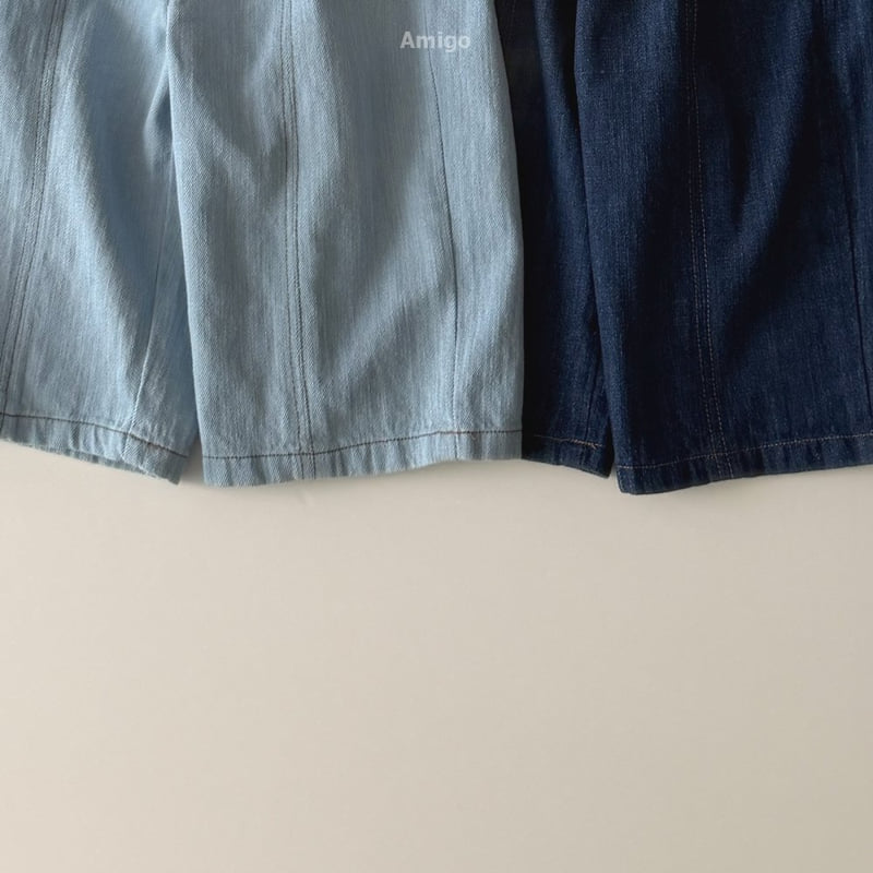 Amigo - Korean Baby Fashion - #babylifestyle - Panel Denim Pants - 7